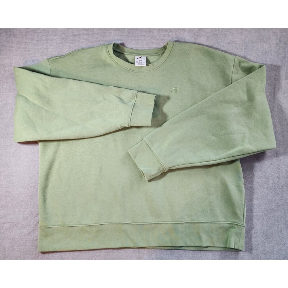 Champion Women's XXL Green Crewneck Fleece Sweatshirt Soft Comfort Casual